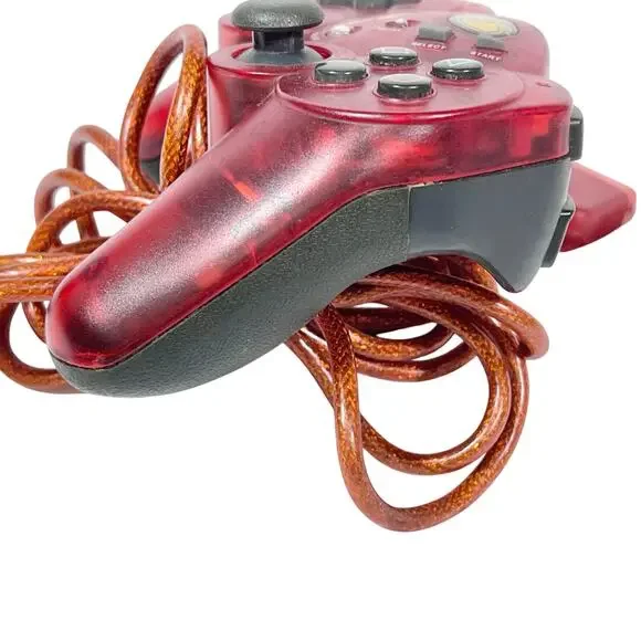 Mad Catz PS2 Dual Force 2 Pro Turbo Controller Red Playstation 2 Wired Working - Picture 7 of 11